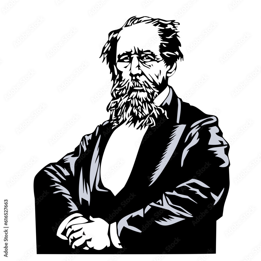 Charles Dickens vector illustration Charles Dickens vector illustration