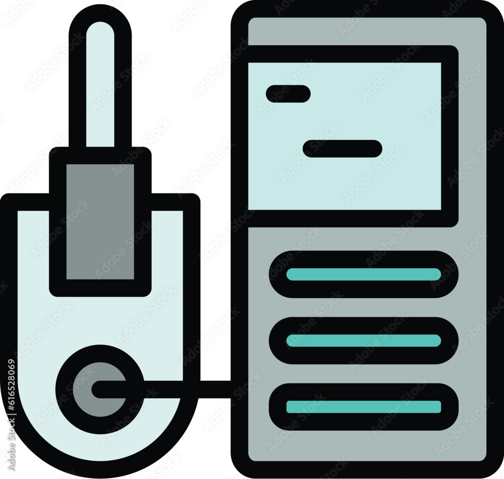 Ph meter icon. Outline Ph meter vector icon for web design isolated on white background color flat Ph meter icon. Outline Ph meter vector icon for web design isolated on white background color flat