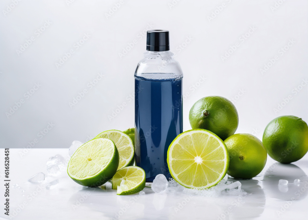 body organic bottle natural skincare treatment lemon oil spa lime. Generative AI. body organic bottle natural skincare treatment lemon oil spa lime. Generative AI.
