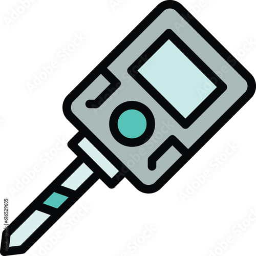 Acidity ph meter icon. Outline Acidity ph meter vector icon for web design isolated on white background color flat