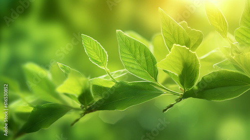green leaves background HD 8K wallpaper Stock Photographic Image
