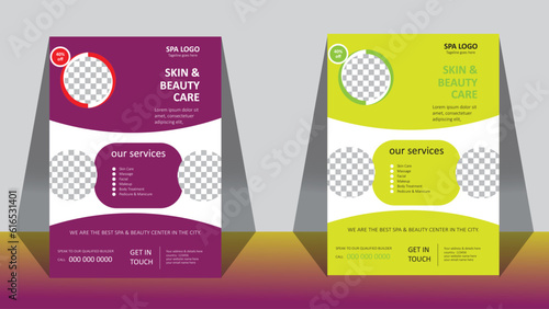 skin & beauty care flyer template