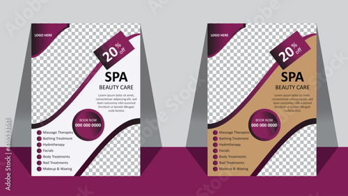 spa beauty care flyer template