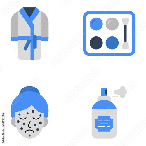 Pack of Makeup and Beauty Flat Icons