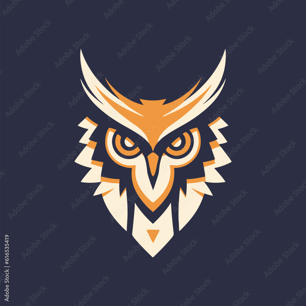 Owl bird Logo Illustration Vector Design Owl bird Logo Illustration Vector Design