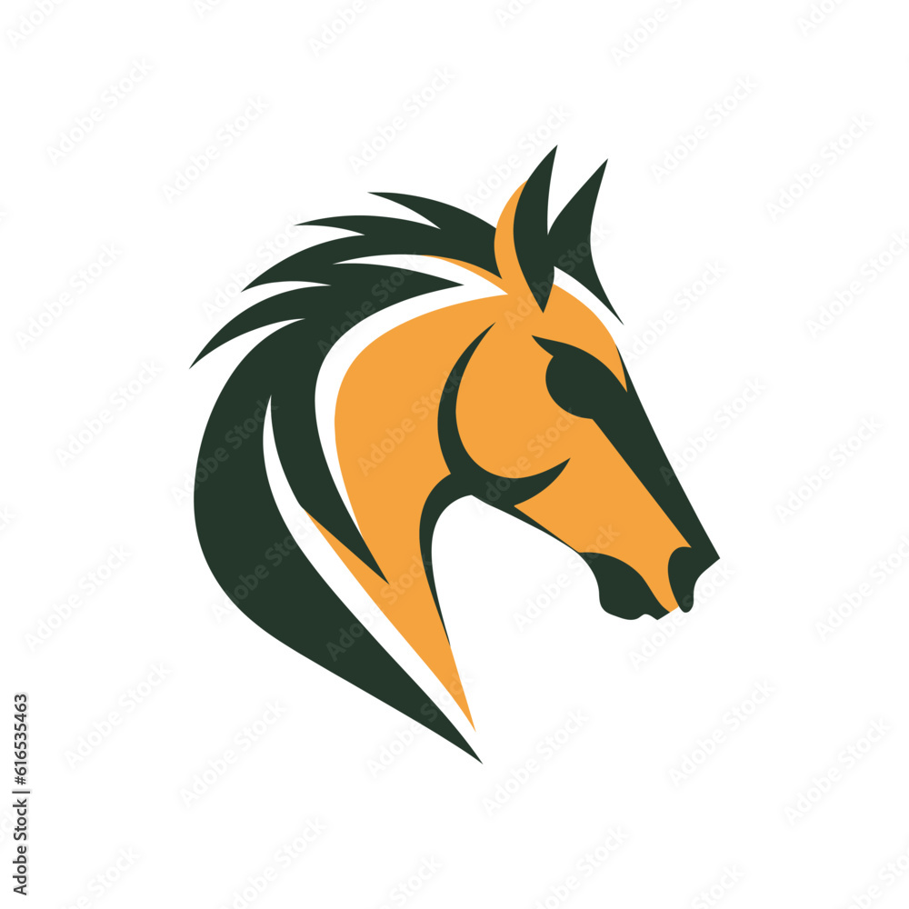 Obraz premium Horse Animal Logo Illustration Vector Design Template