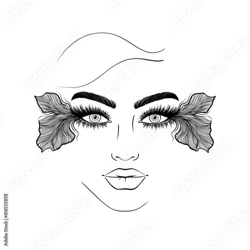 Surreal woman face