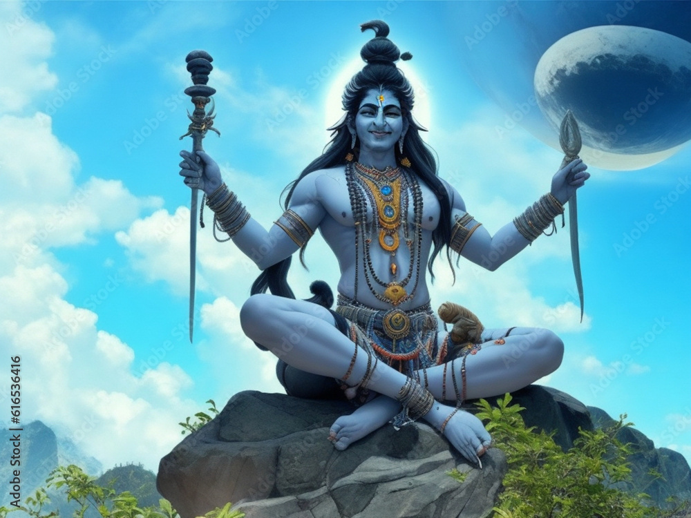 Lord Shiva with lordess Generative AI