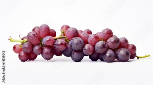 A bunch of ripe purple grapes