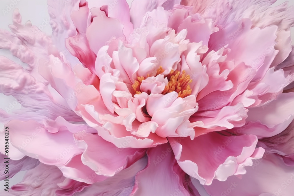 A close up acrylic painting pink peony clair colors, abstract colors, liguid acrylic. AI Generative A close up acrylic painting pink peony clair colors, abstract colors, liguid acrylic. AI Generative