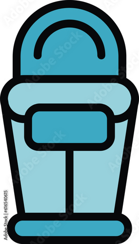 Baby towel icon. Outline Baby towel vector icon for web design isolated on white background color flat
