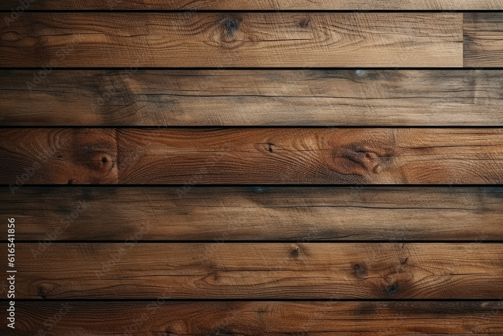 Naklejka premium Texture of Raw Plank Wall, woood. Generative Ai, Ai.