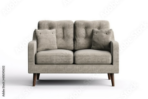 cozy gray couch with decorative pillows