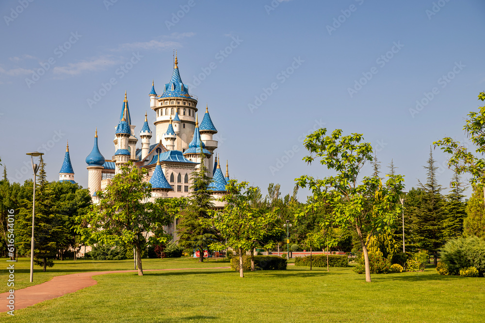 fairy tale castle in sazova park