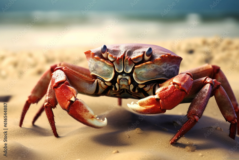 crab on the beach, animal generative ai
