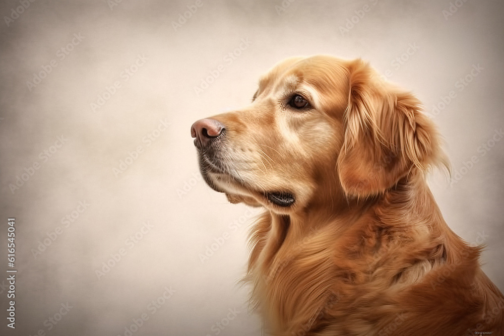 golden retriever dog portrait generative ai