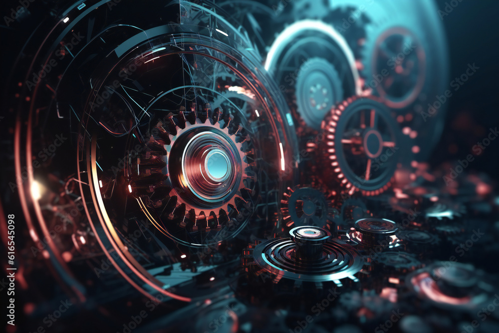 Obraz premium Abstract background with technology-inspired elements