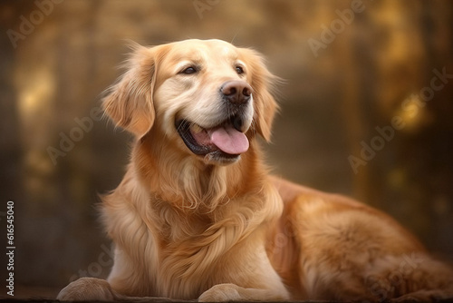 golden retriever dog portrait generative ai