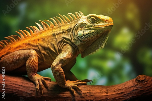 iguana on a tree animal generative ai © Jeremy
