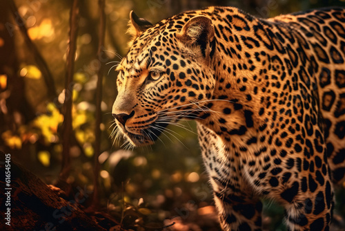 leopard resting on the tree animal generative ai © Jeremy