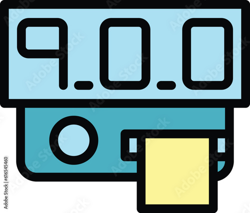 Taximeter carsharing icon. Outline Taximeter carsharing vector icon for web design isolated on white background color flat