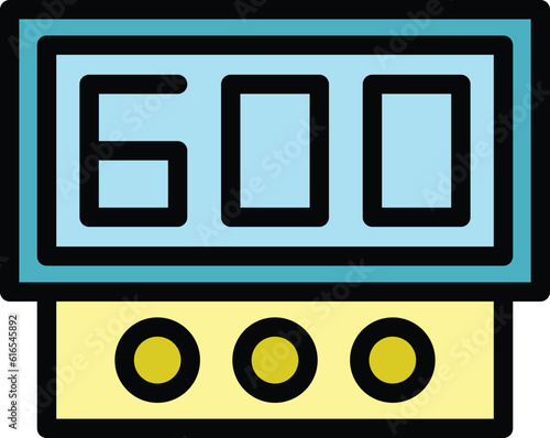 Taximeter passenger icon. Outline Taximeter passenger vector icon for web design isolated on white background color flat