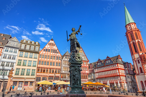 Old town square Romerberg in Frankfurt