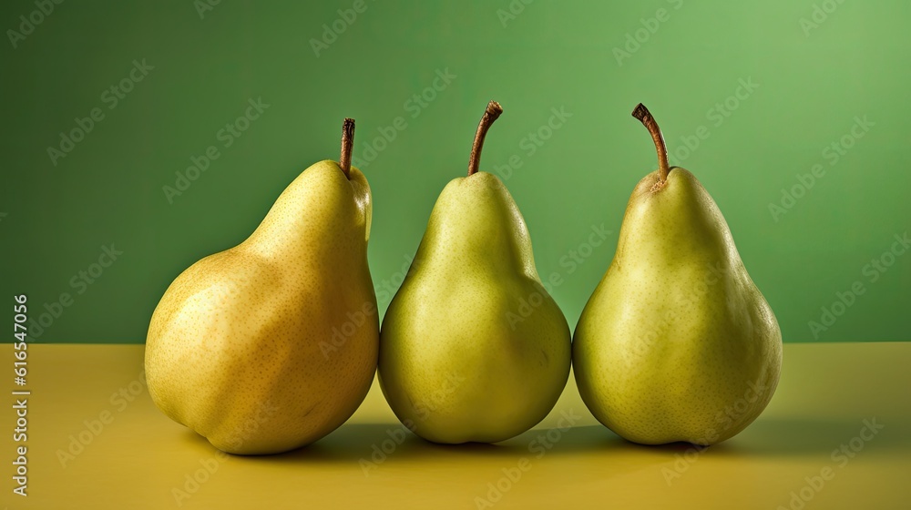 Realistic Illustration of Delicious Upstanding Pear. Realistic Illustration of Delicious Upstanding Pear.