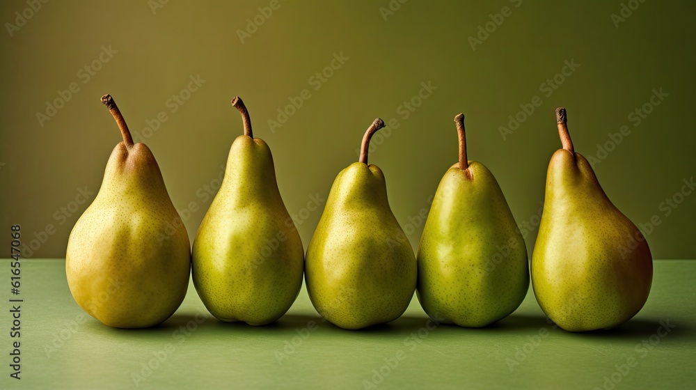 Realistic Illustration of Delicious Upstanding Pear. Realistic Illustration of Delicious Upstanding Pear.