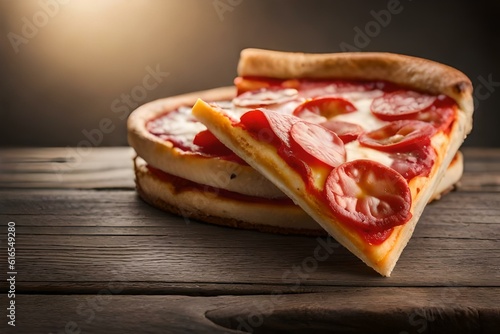 slice of pizzagenerated by AI technology 