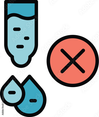 Regulated products dropper icon. Outline Regulated products dropper vector icon for web design isolated on white background color flat