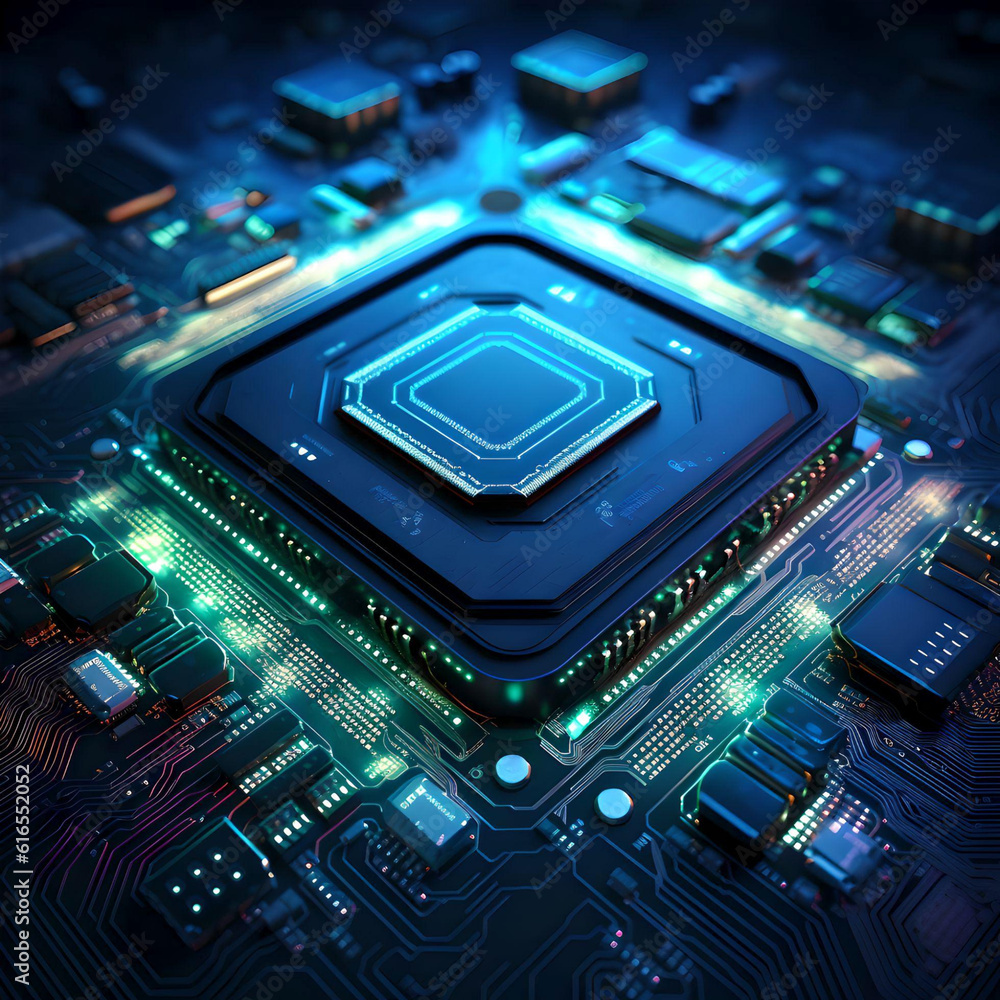 circuit board with cpu of the overnext generation - generative AI circuit board with cpu of the overnext generation - generative AI