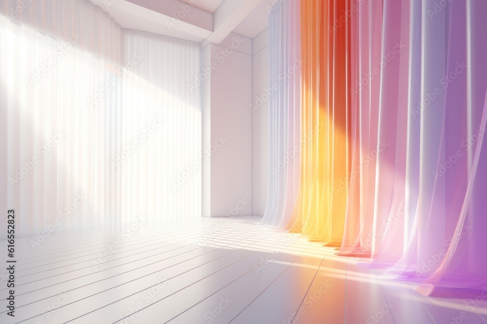 Fototapeta premium Abstract light violet room with light. Illustration AI Generative.
