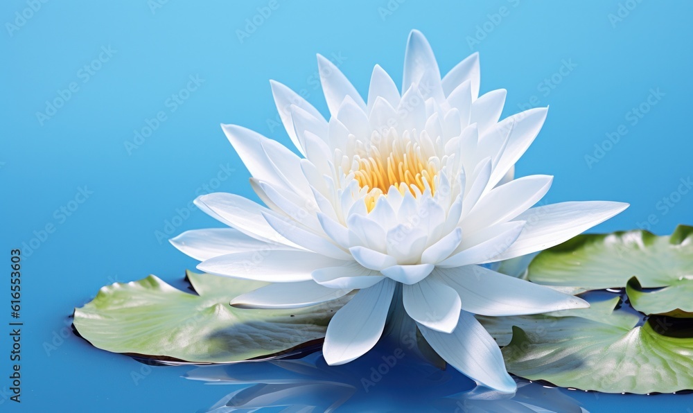 Water Lilly flower. Illustration AI Generative. Water Lilly flower. Illustration AI Generative.