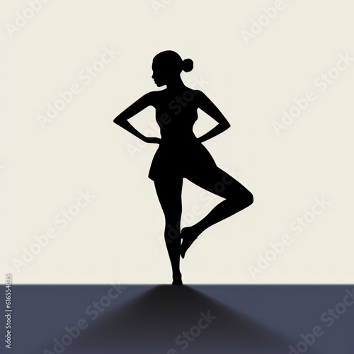 a minimalist silhouette of a fashion model 