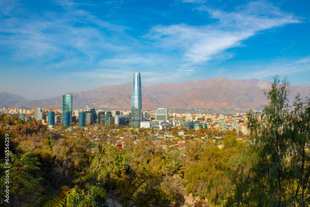 Fototapeta premium panorama of the city Santiago, Chile