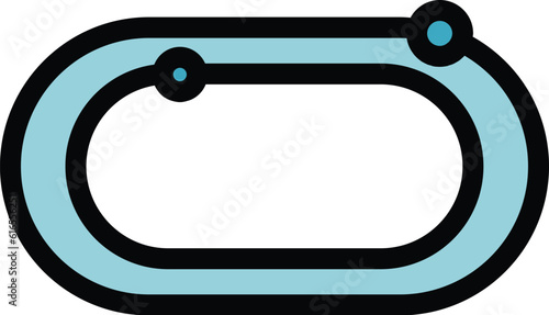 Runner stadium app icon. Outline Runner stadium app vector icon for web design isolated on white background color flat