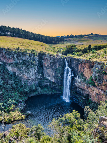 Berlin Falls in during sunset in Graskop, Panorama Route, Mpumalanga, South Africa