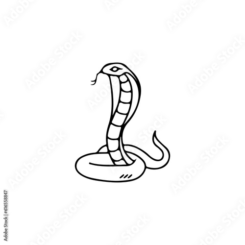 vector illustration of a cobra snake
