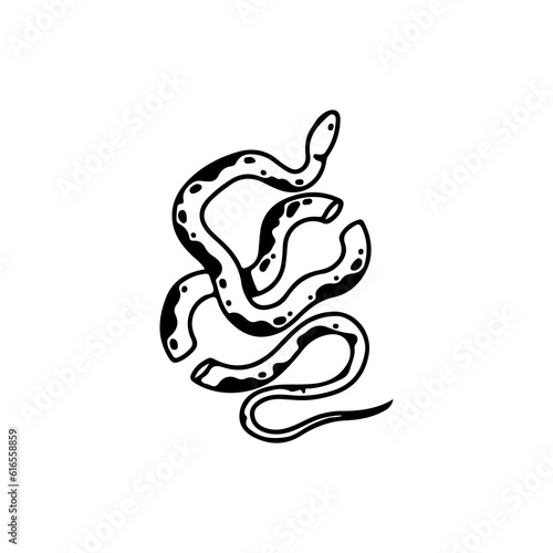 vector illustration of separate snake concept