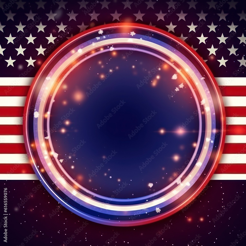 Obraz premium Us flag and 3d background