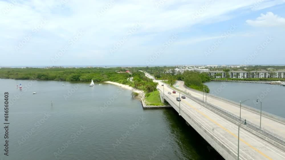 Aerial video Stuart Causeway A1A Aerial video Stuart Causeway A1A