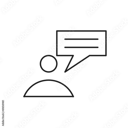 person with chat icon button, help service center icon, customer service icon button