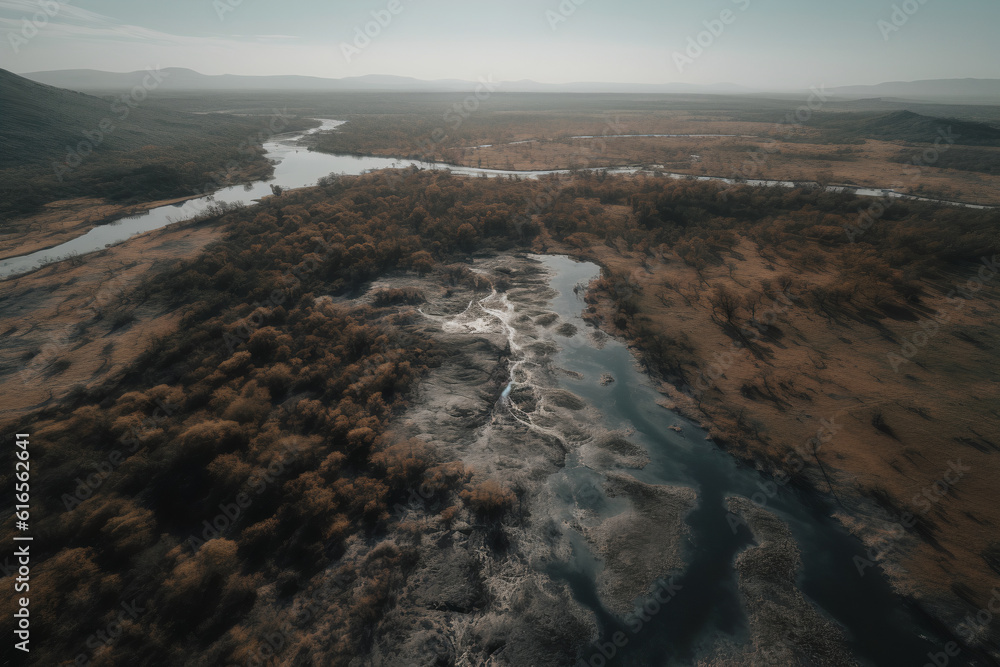 Obraz premium view from the top, generative ai