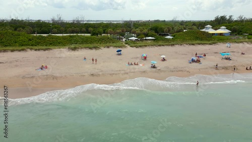 Tourists Jensen Beach Hutchinson Island Stuart Florida circa 2023 photo