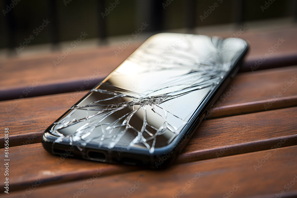 Shattered Glass: Broken Smartphone Display - Generative AI Shattered Glass: Broken Smartphone Display - Generative AI