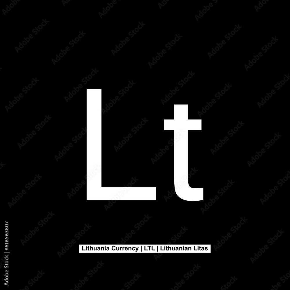 Lithuania Currency Symbol, Lithuanian Litas Icon, LTL Sign. Vector Illustration Lithuania Currency Symbol, Lithuanian Litas Icon, LTL Sign. Vector Illustration