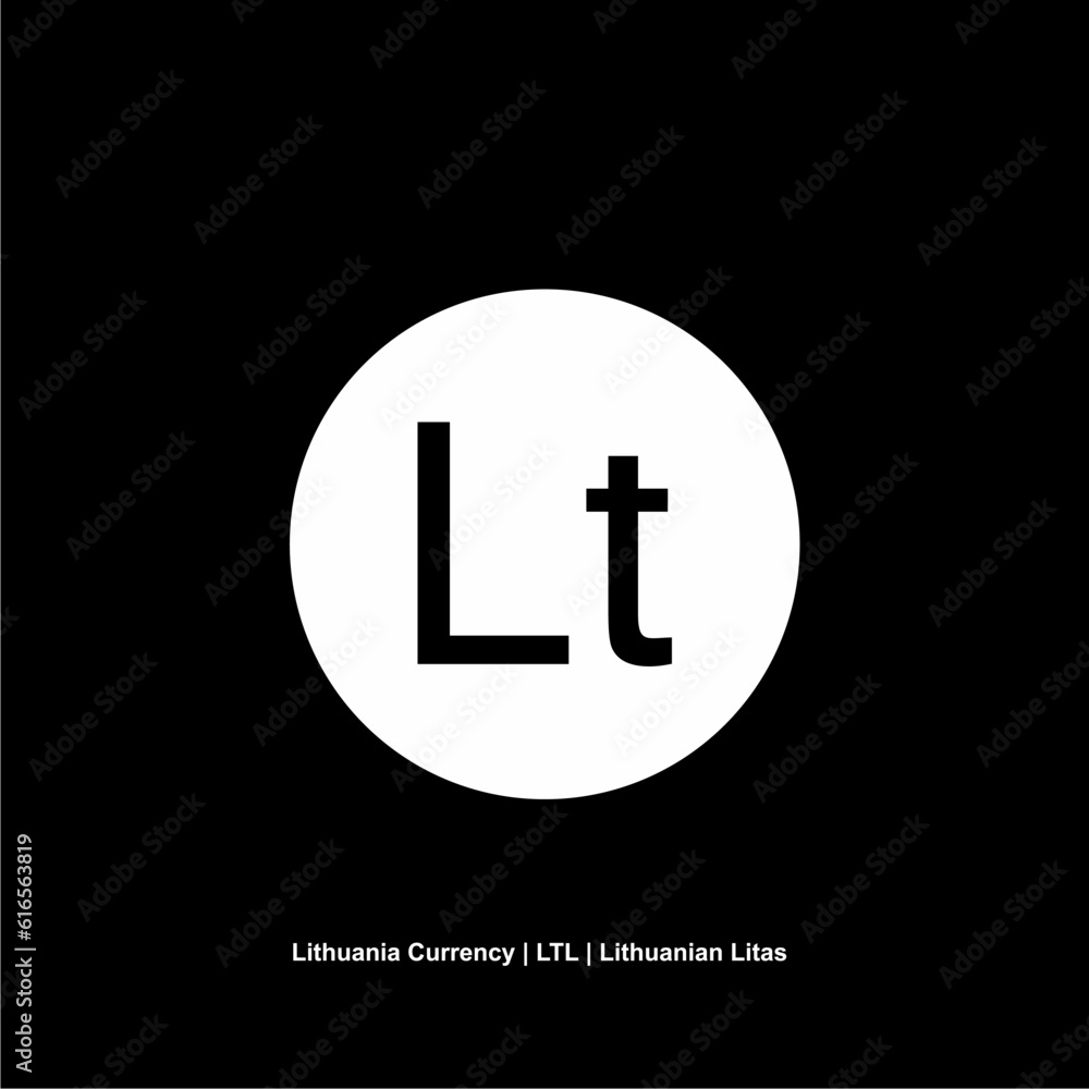 Lithuania Currency Symbol, Lithuanian Litas Icon, LTL Sign. Vector Illustration Lithuania Currency Symbol, Lithuanian Litas Icon, LTL Sign. Vector Illustration