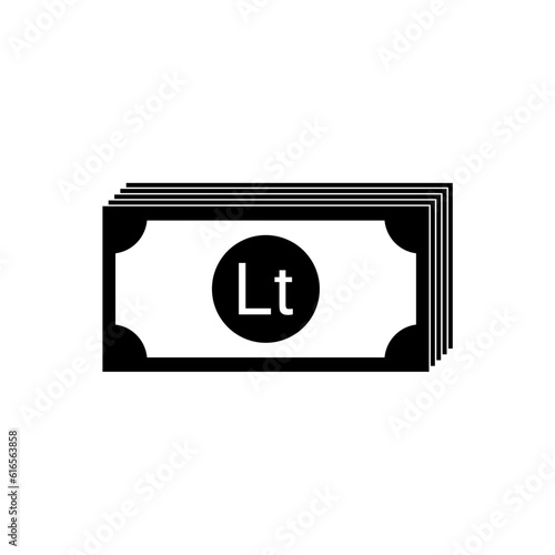 Lithuania Currency Symbol, Lithuanian Litas Icon, LTL Sign. Vector Illustration