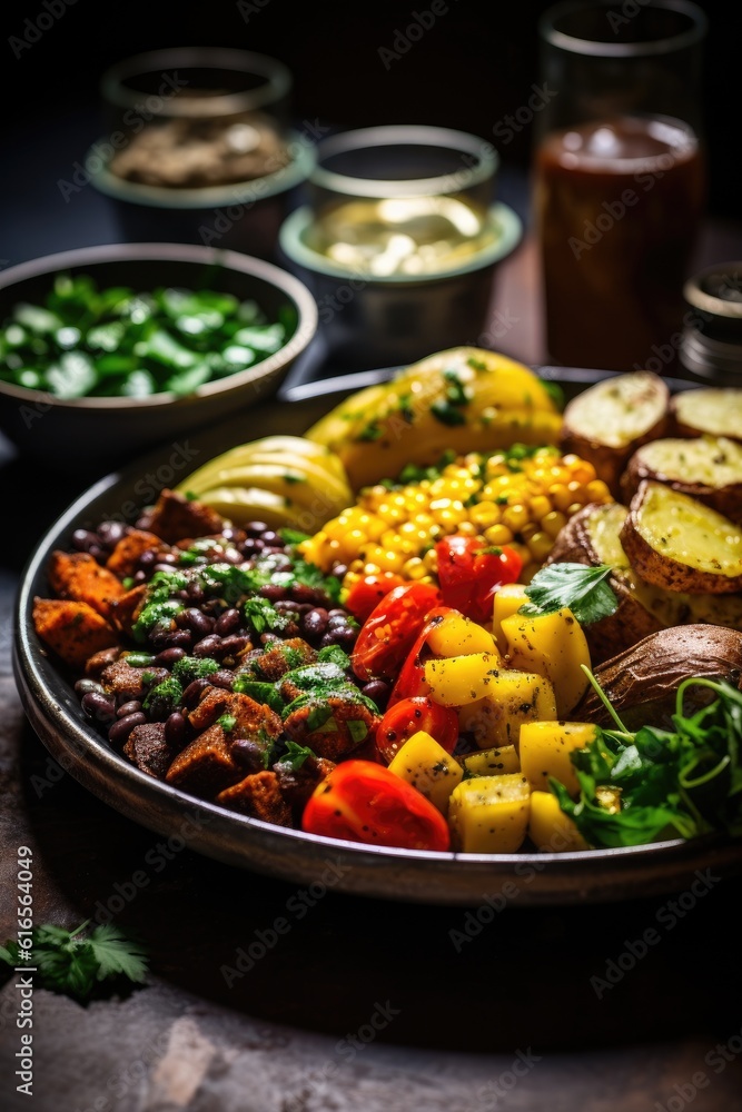 a plate of food on a table a plate of food on a table